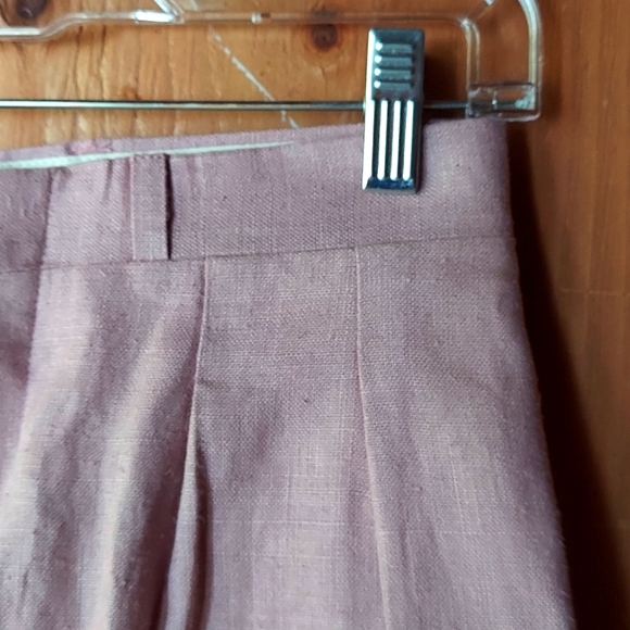 J. Crew Outfitters Vintage Mauvy Pink Linen High Rise Shorts - Picture 11 of 12